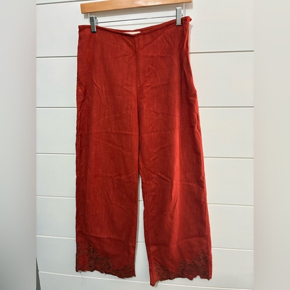 By Anthropologie Embroidered Pants size 6 - Picture 7 of 13